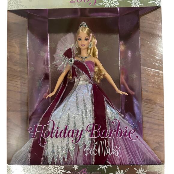 2005 Bob Mackie Barbie Pink and Silver Holiday Doll - Picture 1 of 2